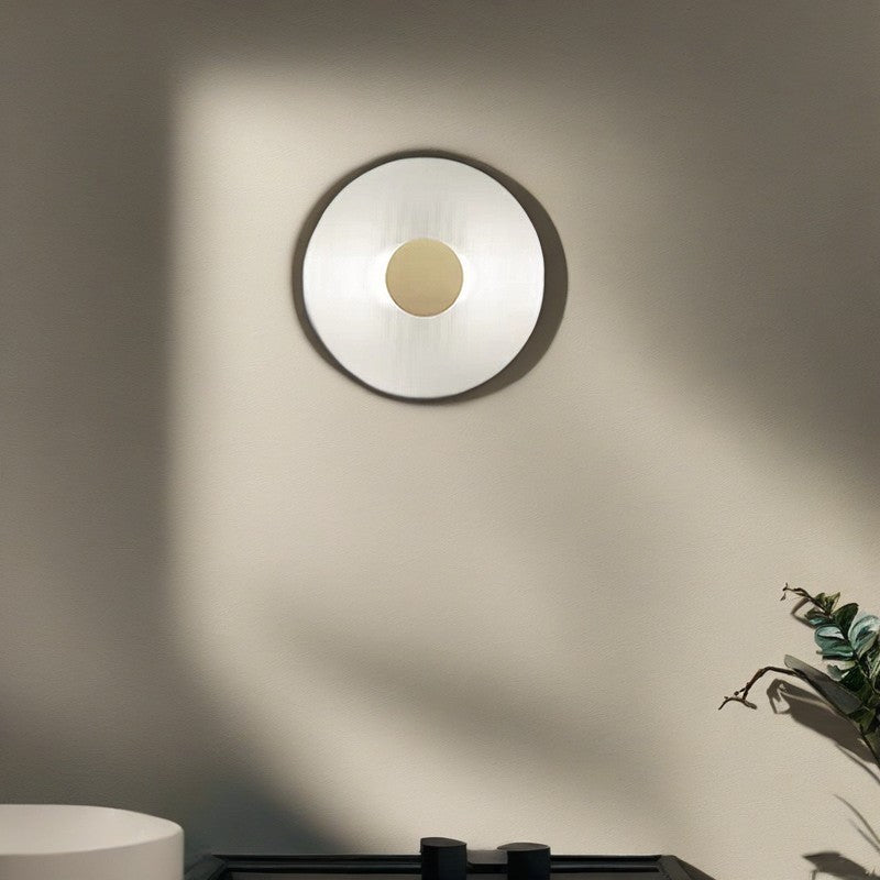 Contemporary Nordic Round Iron Glass LED Wall Sconce Lamp