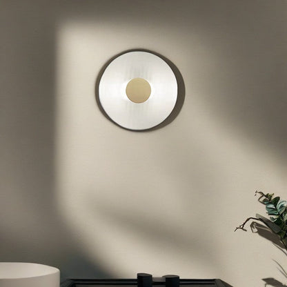 Contemporary Nordic Round Iron Glass LED Wall Sconce Lamp