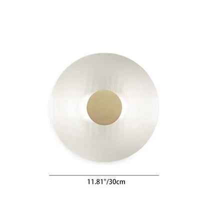 Contemporary Nordic Round Iron Glass LED Wall Sconce Lamp