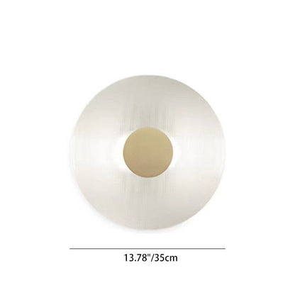 Contemporary Nordic Round Iron Glass LED Wall Sconce Lamp
