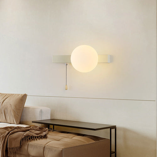 Scandinavian Globe Iron Glass 1-Light Wall Sconce Lamp