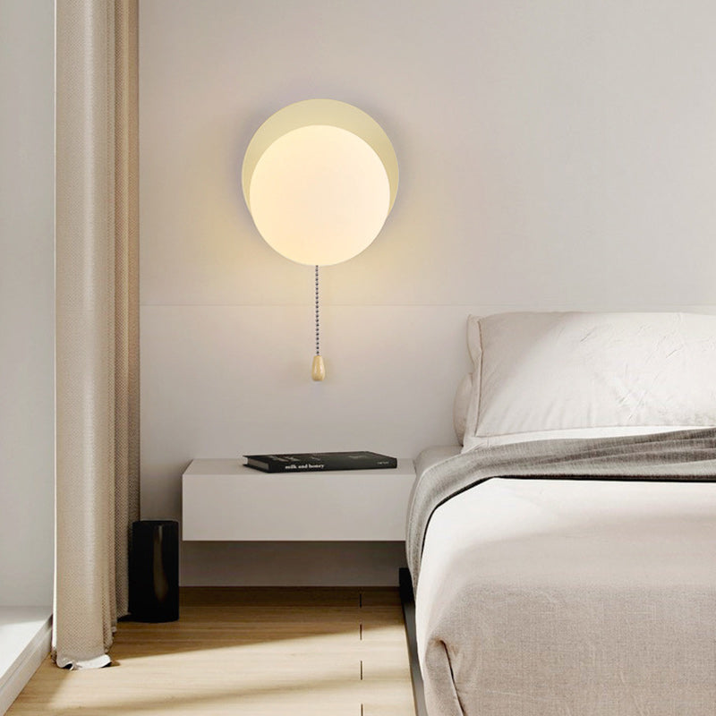 Scandinavian Globe Iron Glass 1-Light Wall Sconce Lamp