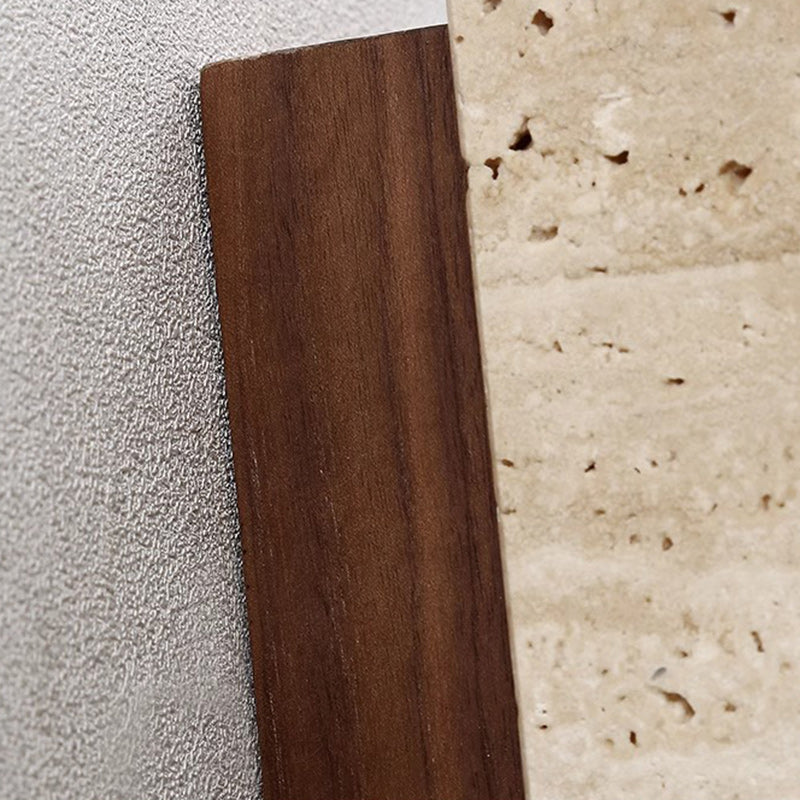 Japanese Column Wood Stone 1-Light Wall Sconce Lamp