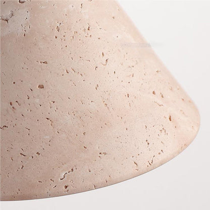 Japanese Cone Wood Stone 1-Light Wall Sconce Lamp