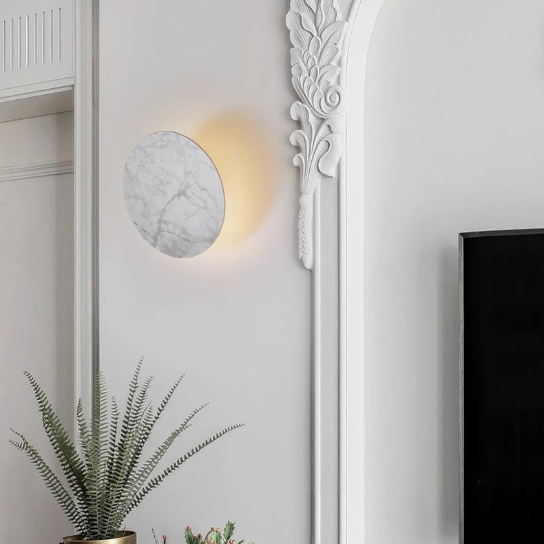 Rock Board Round Glacier Iron Acrylic LED Wall Sconce Lamp