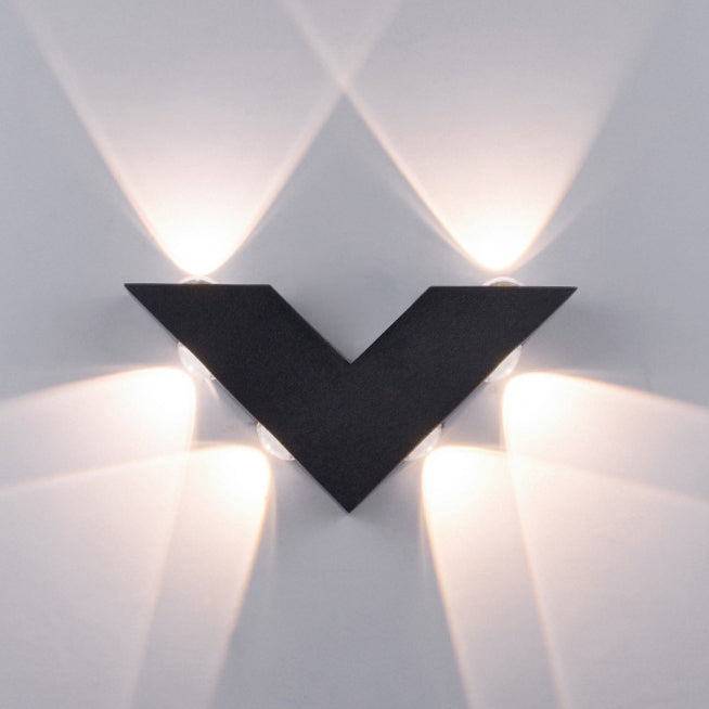 Simplicity V-Shape Aluminum Glass LED Wall Sconce Lamp
