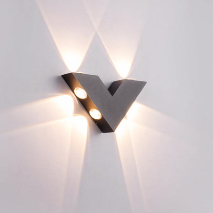 Simplicity V-Shape Aluminum Glass LED Wall Sconce Lamp