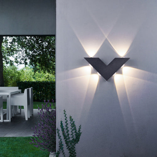 Simplicity V-Shape Aluminum Glass LED Wall Sconce Lamp