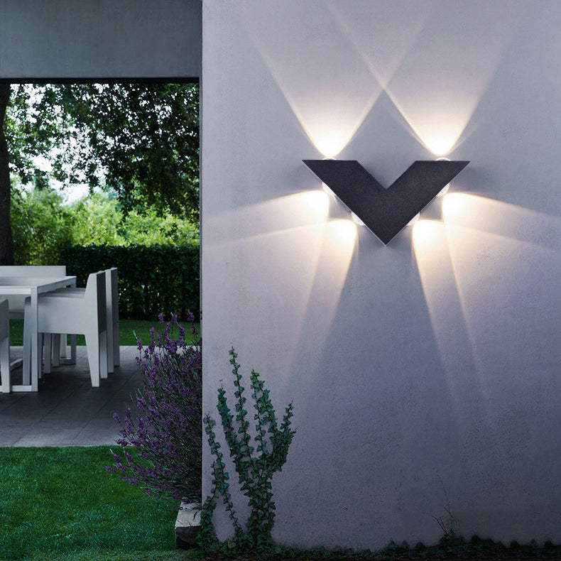 Simplicity V-Shape Aluminum Glass LED Wall Sconce Lamp