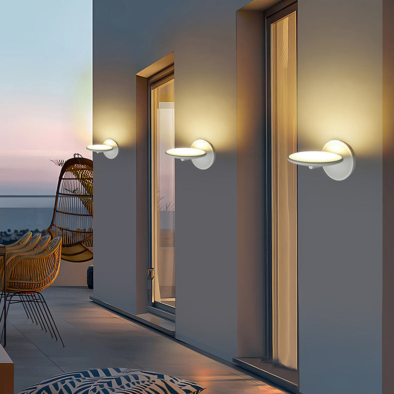 Rotatable Round Aluminum Acrylic LED Wall Sconce Lamp