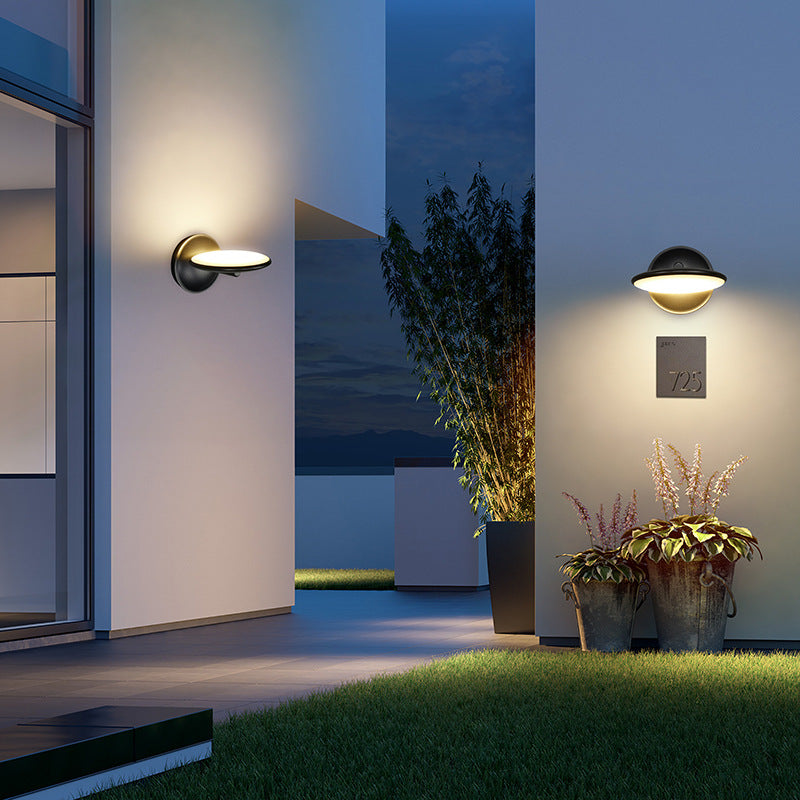 Rotatable Round Aluminum Acrylic LED Wall Sconce Lamp