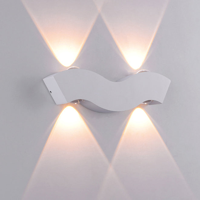 Simplicity Waterproof Aluminum Wave LED Wall Sconce Lamp