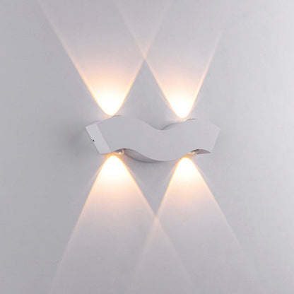 Simplicity Waterproof Aluminum Wave LED Wall Sconce Lamp