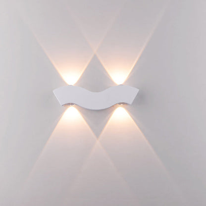 Simplicity Waterproof Aluminum Wave LED Wall Sconce Lamp