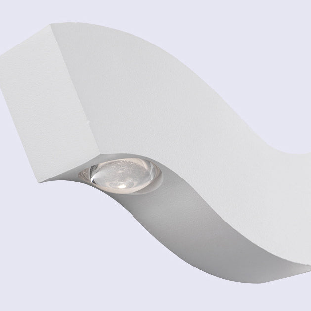 Simplicity Waterproof Aluminum Wave LED Wall Sconce Lamp