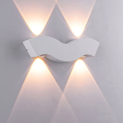 Simplicity Waterproof Aluminum Wave LED Wall Sconce Lamp