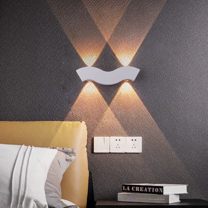 Simplicity Waterproof Aluminum Wave LED Wall Sconce Lamp