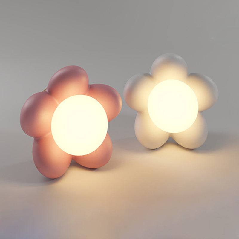 Nordic Flower Wood Resin 1-Light Wall Sconce Lamp