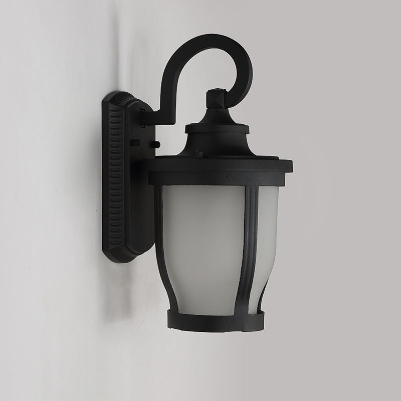Waterproof Frosted Glass Aluminum 1-Light Wall Sconce Lamp