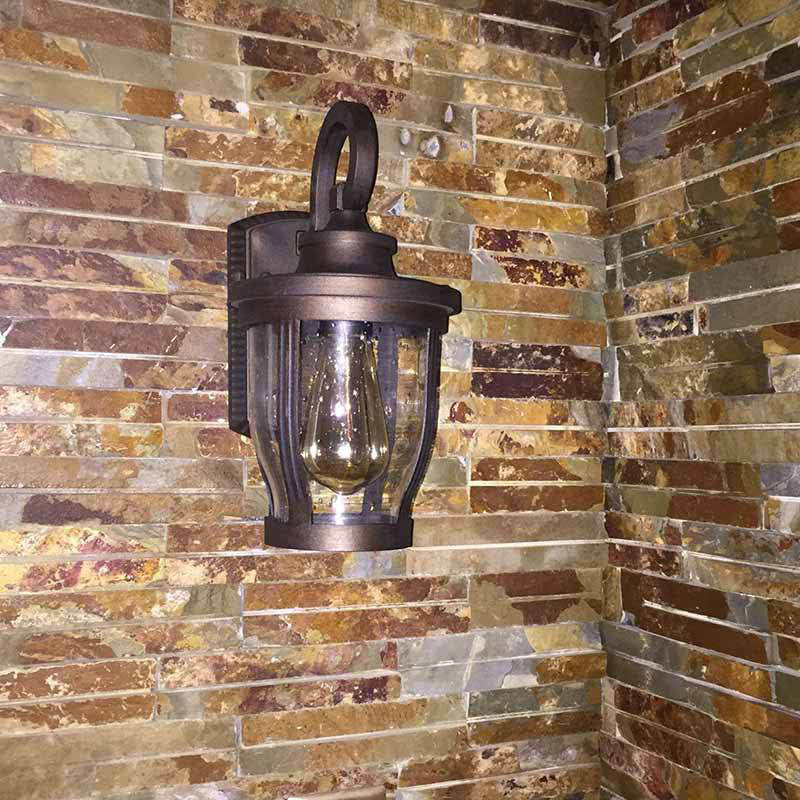 Waterproof Frosted Glass Aluminum 1-Light Wall Sconce Lamp