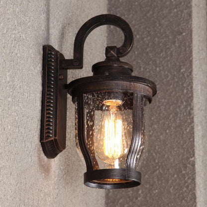 Waterproof Frosted Glass Aluminum 1-Light Wall Sconce Lamp