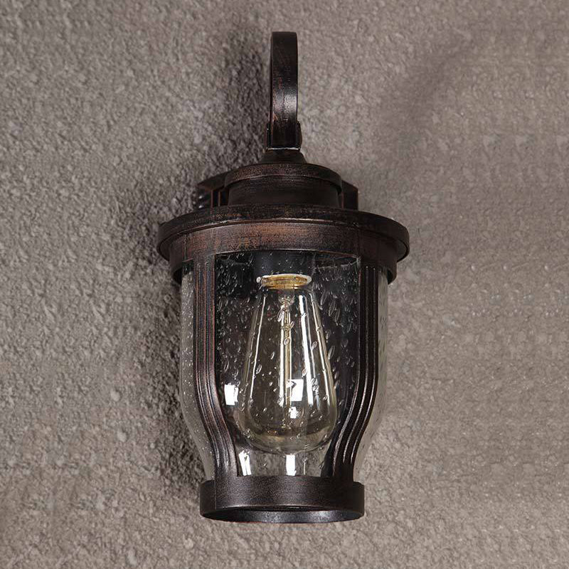 Waterproof Frosted Glass Aluminum 1-Light Wall Sconce Lamp