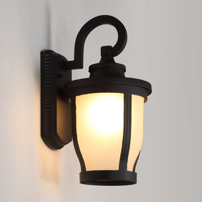 Waterproof Frosted Glass Aluminum 1-Light Wall Sconce Lamp