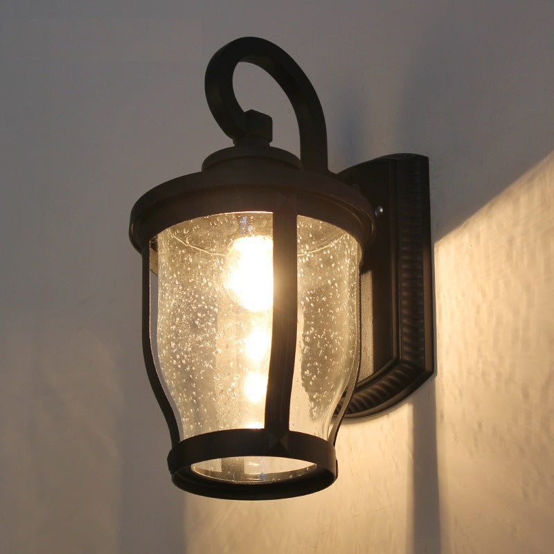 Waterproof Frosted Glass Aluminum 1-Light Wall Sconce Lamp