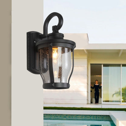 Waterproof Frosted Glass Aluminum 1-Light Wall Sconce Lamp