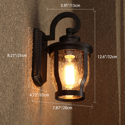 Waterproof Frosted Glass Aluminum 1-Light Wall Sconce Lamp
