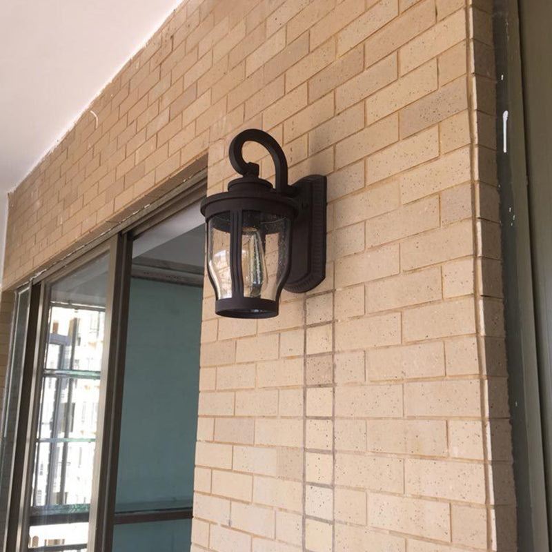 Waterproof Frosted Glass Aluminum 1-Light Wall Sconce Lamp
