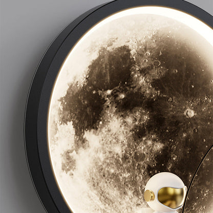Round Hardware Acrylic Shade LED Kids Wall Sconce Lamp