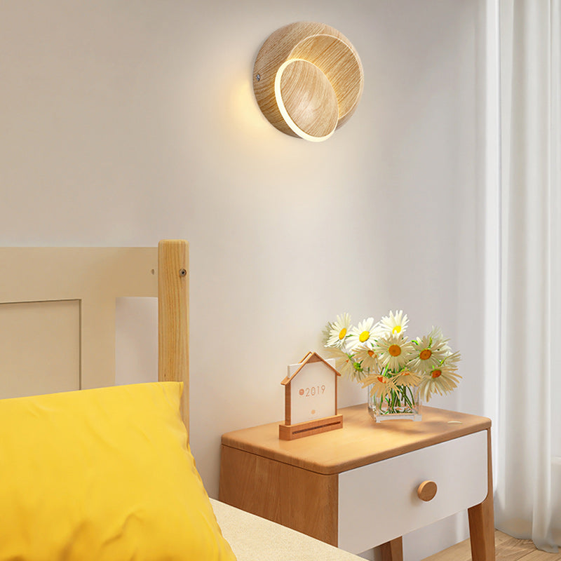 Rotatable Grain Iron Aluminum LED Kids Wall Sconce Lamp