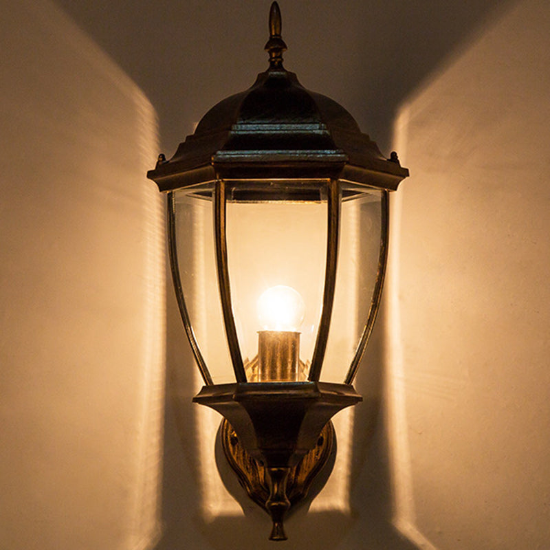 Waterproof Frosted Clear Glass 1-Light Wall Sconce Lamp