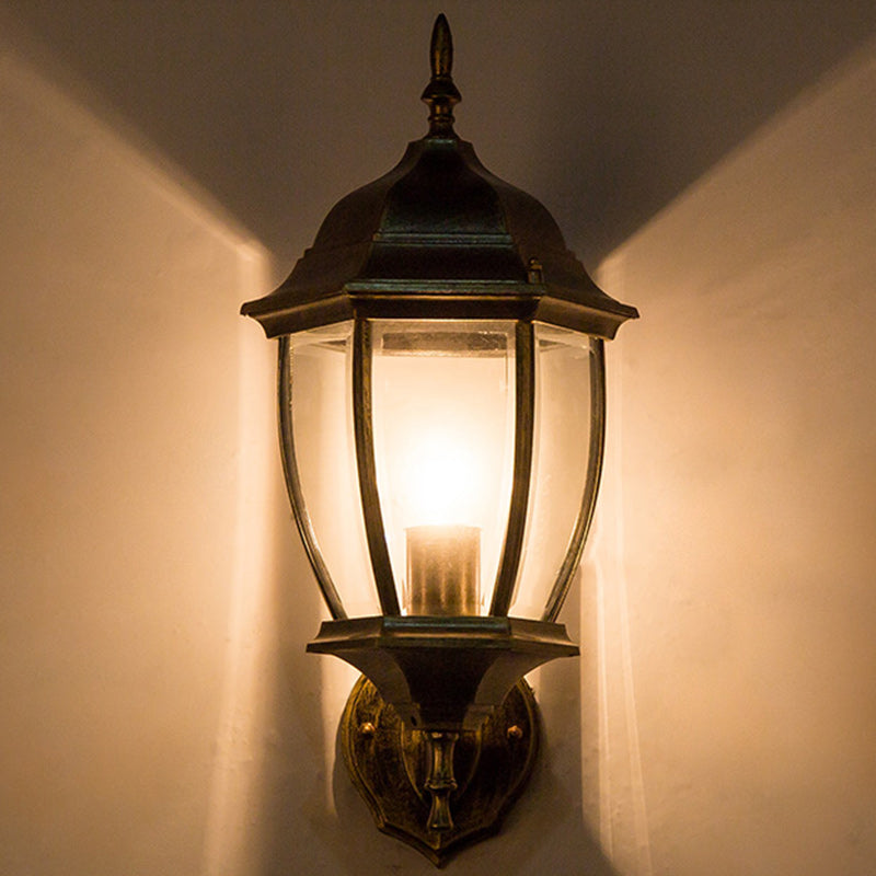 Waterproof Frosted Clear Glass 1-Light Wall Sconce Lamp