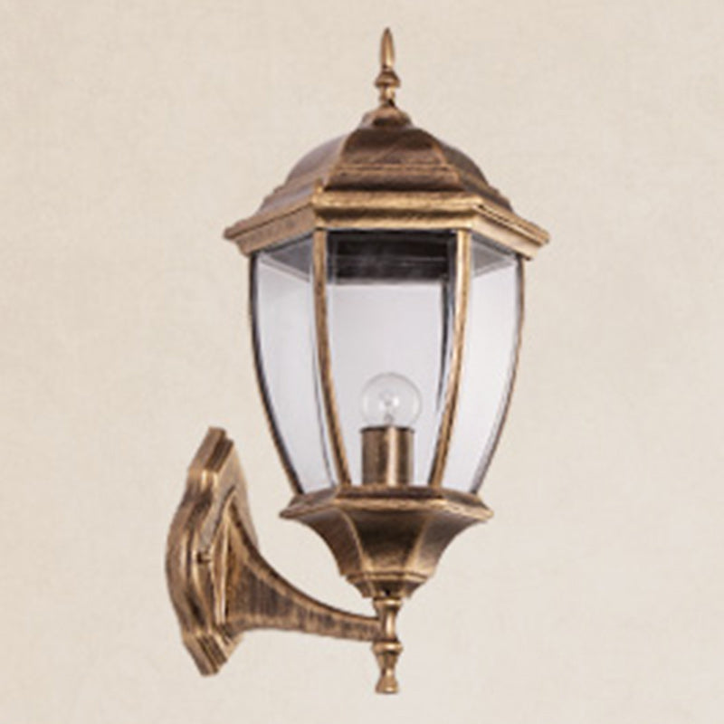 Waterproof Frosted Clear Glass 1-Light Wall Sconce Lamp