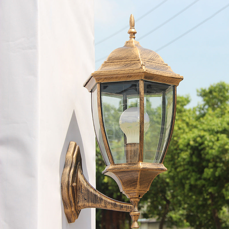 Waterproof Frosted Clear Glass 1-Light Wall Sconce Lamp