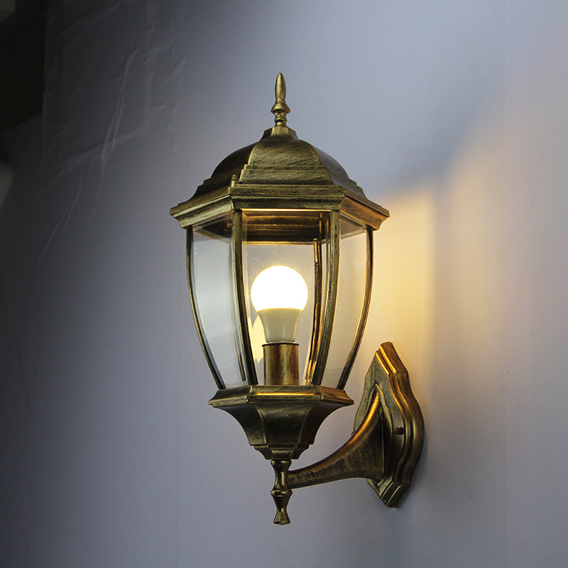 Waterproof Frosted Clear Glass 1-Light Wall Sconce Lamp