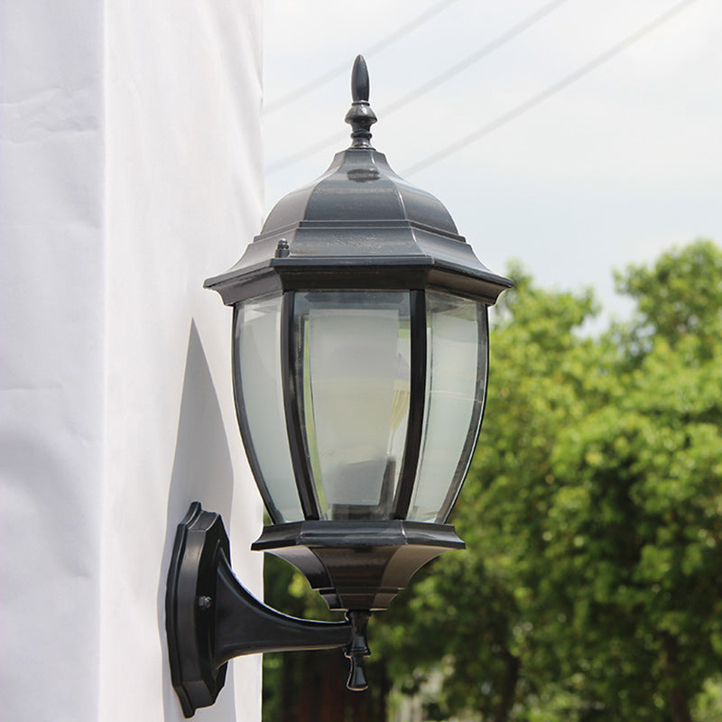 Waterproof Frosted Clear Glass 1-Light Wall Sconce Lamp