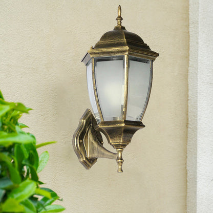Waterproof Frosted Clear Glass 1-Light Wall Sconce Lamp