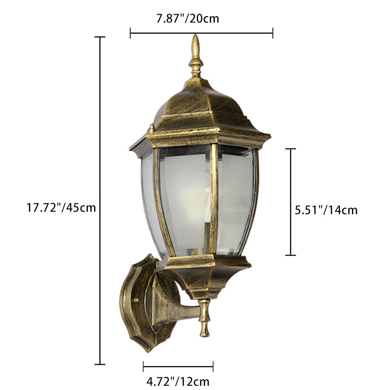 Waterproof Frosted Clear Glass 1-Light Wall Sconce Lamp