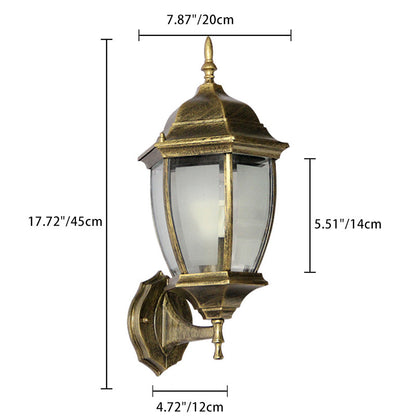 Waterproof Frosted Clear Glass 1-Light Wall Sconce Lamp