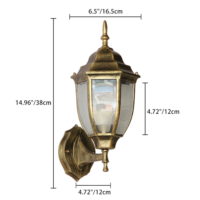 Waterproof Frosted Clear Glass 1-Light Wall Sconce Lamp
