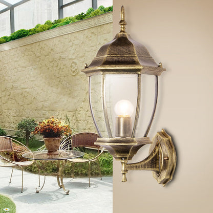 Waterproof Frosted Clear Glass 1-Light Wall Sconce Lamp