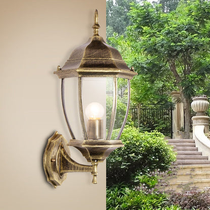 Waterproof Frosted Clear Glass 1-Light Wall Sconce Lamp