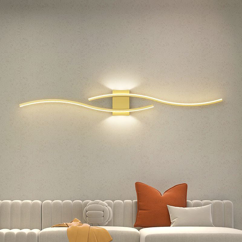 Geometric Long Strip Iron Acrylic LED Wall Sconce Lamp