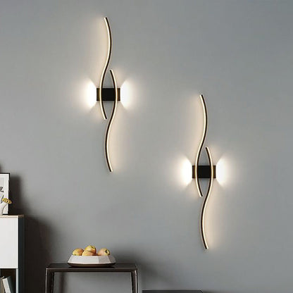 Geometric Long Strip Iron Acrylic LED Wall Sconce Lamp