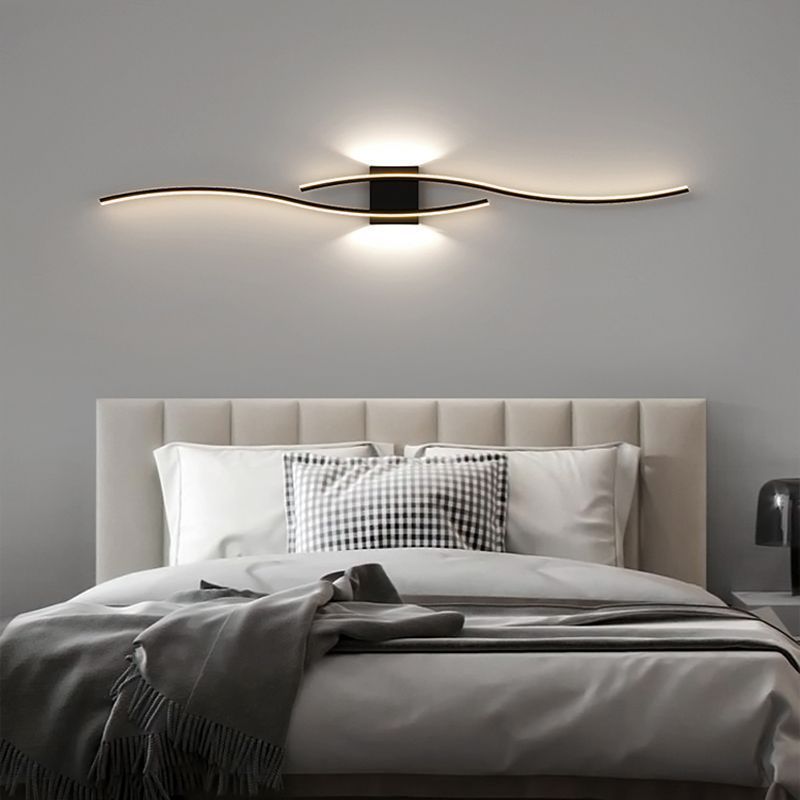 Geometric Long Strip Iron Acrylic LED Wall Sconce Lamp