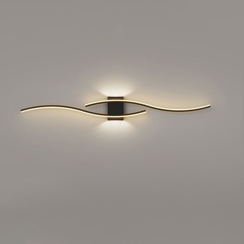 Geometric Long Strip Iron Acrylic LED Wall Sconce Lamp