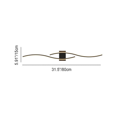 Geometric Long Strip Iron Acrylic LED Wall Sconce Lamp